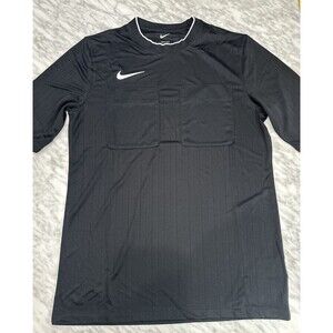 Nike Dri-FIT Long Sleeve 2 Pocket Shirt Men's Large Black DH8027 Referee Soccer
